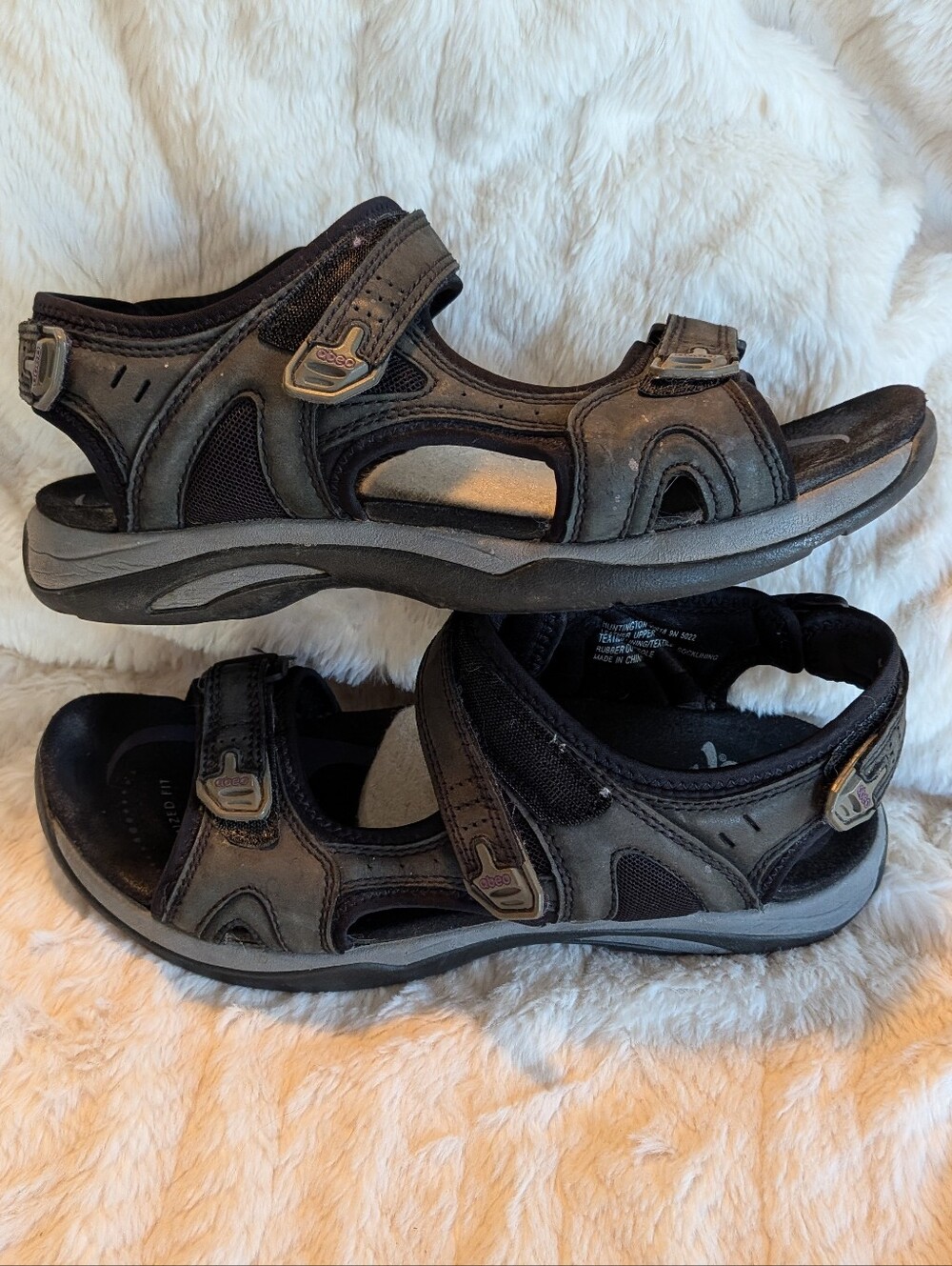 Abeo Huntington Women's Black Outdoor Sandals Sz Women's 9N